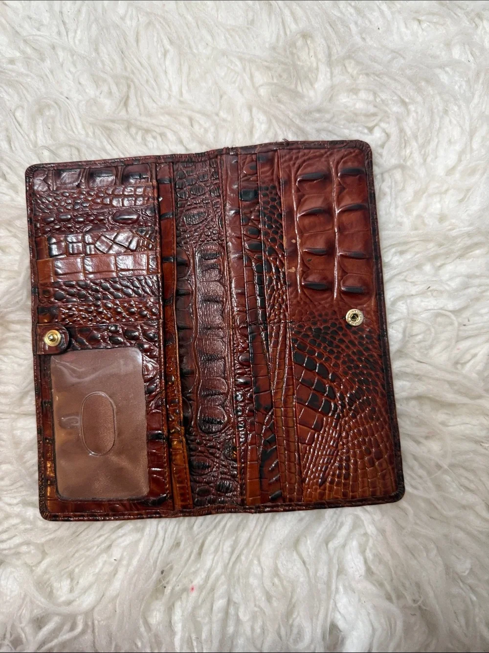 Brahmin croc embossed